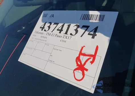 2016 Honda Civic Lx z USA, uszkodzony, nr VIN 2HGFC2F56GH543778